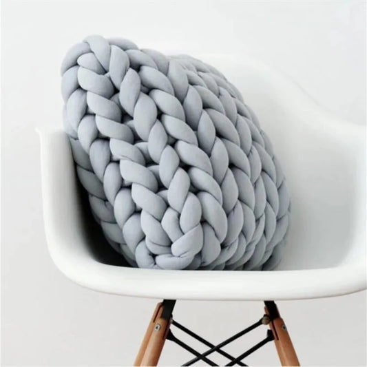 Square Chunky Knitted Pillow